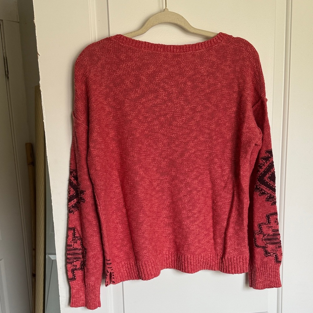 Red Aztec Pattern Women's Sweater - image 4